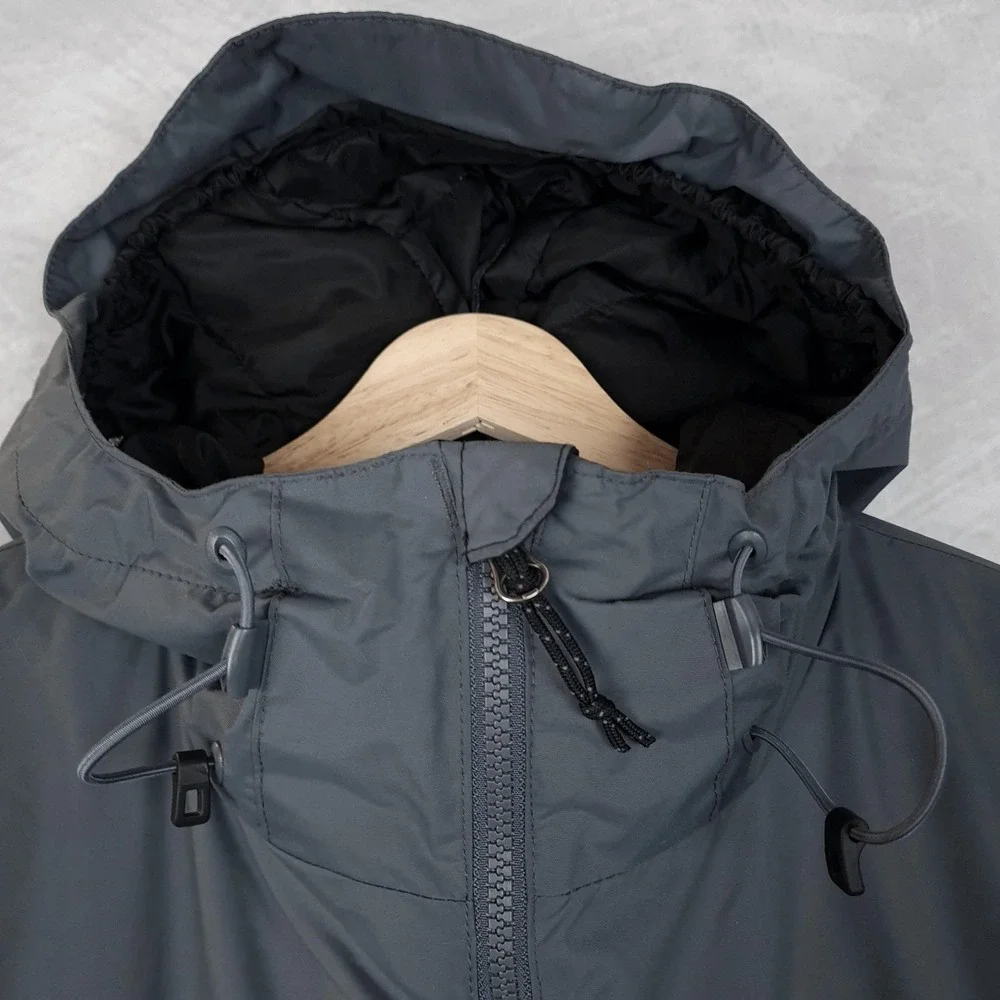 Columbia Jacket Mens Large Gray Wister Slope Thermal Coil Hooded Insulated